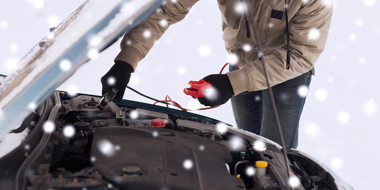 Batterie laden Auto Winter