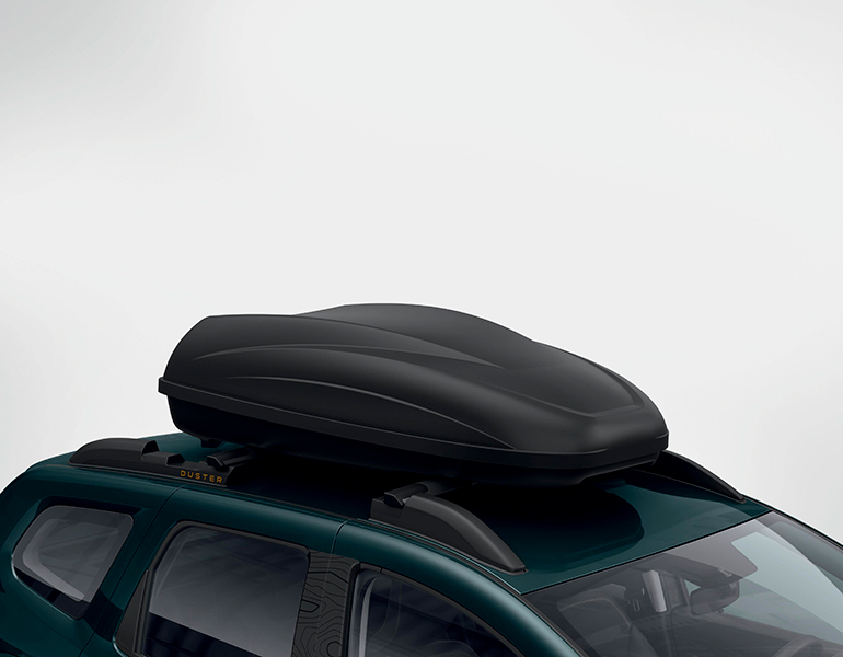 duster-zubehoehr03 Auf dem Fahrzeugdach findet weiteres Gepäck Platz. Dachträgersysteme lassen sich einfach nachrüsten und bieten Halt für Dachboxen oder Fahrradträger