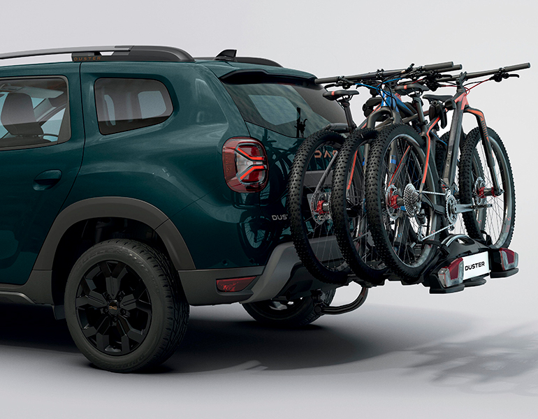 duster-zubehoehr04 Auf dem Fahrzeugdach findet weiteres Gepäck Platz. Dachträgersysteme lassen sich einfach nachrüsten und bieten Halt für Dachboxen oder Fahrradträger