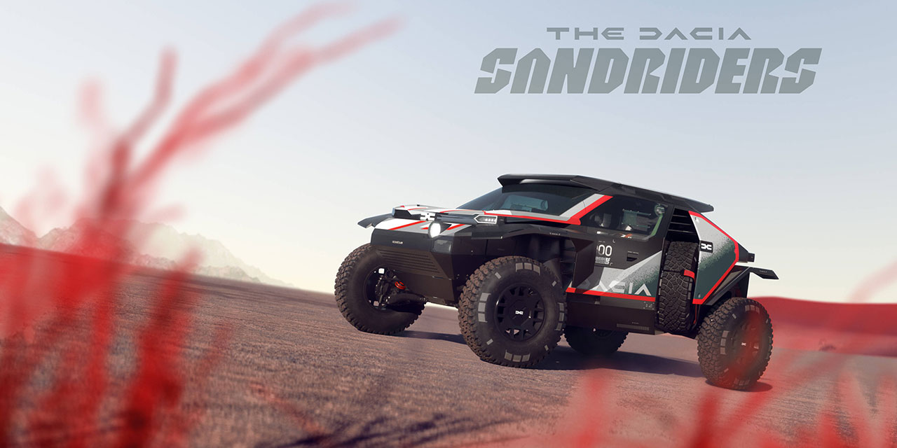 Dacia Rallye Dakar Auto in der Wüste